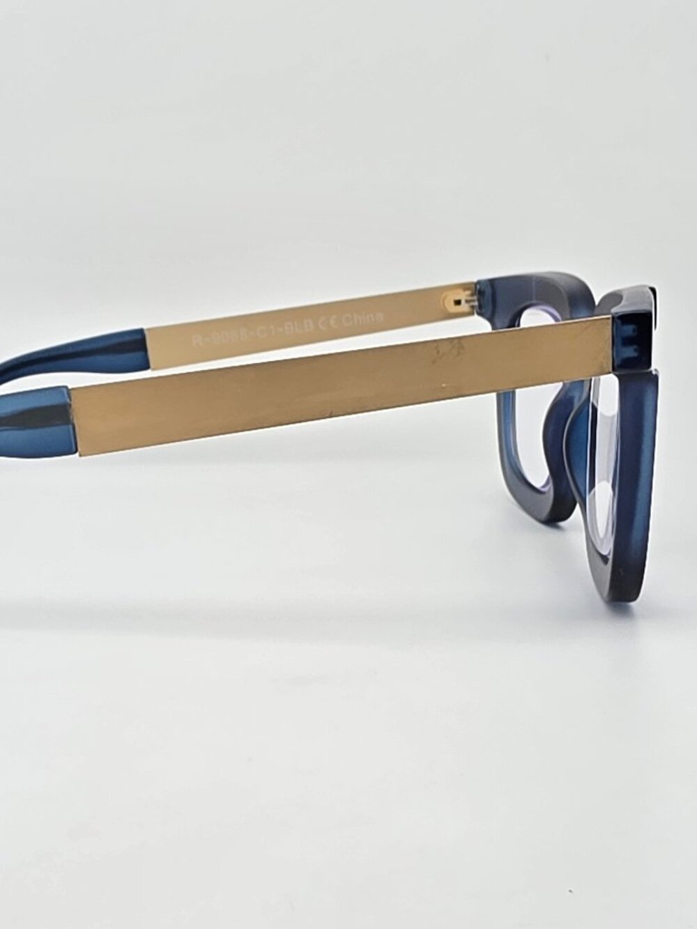 Ryan Simkhai Olivia Matte Blue Gold +1.75 Blue Light Blocking Reading Glasses - Picture 5 of 12